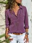 Loosen Casual Shirt Collar Blouses