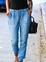 Pockets Loosen Patchwork Denim&jeans