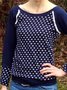 Loosen Polka Dots Casual Hoodies & Sweatshirt