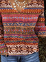 Geometric Imitation Cashmere Sweaters