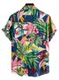 Short Sleeve Floral Shirt Collar Men-Shirts