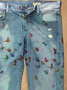 Cotton Butterfly Boho Denim&jeans