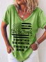 Casual Cotton Blends Loosen T-shirt