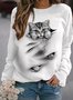 Animal Loosen Casual Hoodies & Sweatshirt