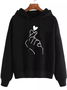 People Casual Hooded Hoodies & Sweatshirt