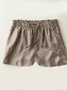 Casual Loosen Cotton Blends Shorts