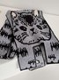Cat Knitted Scarf