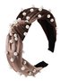 Christmas Vintage Pearl Suede Hair Hoop