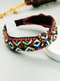 Retro Ethnic Embroidery Flower Hair Hoop
