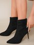 Stiletto Heel Suede Ankle Boots