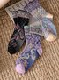 Vintage Embroidered Cotton Socks