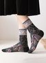 Vintage Embroidered Cotton Socks