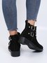Suede Chunky Heel Chelsea Boots