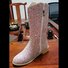 Chunky Heel Pu Leather Cowboy Boot