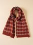 Simple Floral Acrylic Warm Scarf