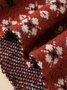 Simple Floral Acrylic Warm Scarf