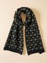 Simple Floral Acrylic Warm Scarf