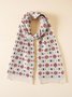 Simple Floral Acrylic Warm Scarf