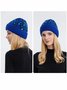 Casual Leopard Print Knitted Warm Hat
