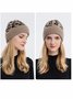 Casual Leopard Print Knitted Warm Hat