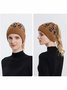 Casual Leopard Print Knitted Warm Hat