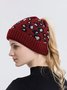 Casual Leopard Print Knitted Warm Hat