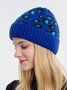 Casual Leopard Print Knitted Warm Hat