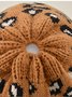 Casual Leopard Print Knitted Warm Hat