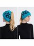 Casual Leopard Print Knitted Warm Hat