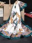 Abstract Print Silk Scarf