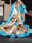 Abstract Print Silk Scarf
