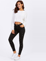 Tight Solid Denim&jeans