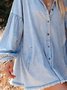Shirt Collar Loosen Casual Shorts