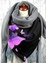 Vintage Butterfly Print Warm Triangle Scarf