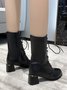 Summer Chunky Heel Mid Calf Boots