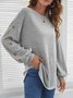 Casual Cotton Blends Top