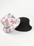 Outdoor Cotton Butterfly Print Bucket Hat
