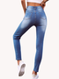 Casual Tight Color Block Denim&jeans