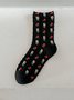 3 Pairs Set Vintage Embroidered Flower Socks
