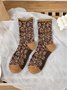 Literary Retro Style Floral Curled Loose Socks