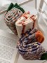 3 Pairs Of Literary Retro Striped Floral Socks