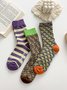 3 Pairs Of Literary Retro Court Style Socks
