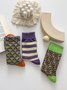 3 Pairs Of Literary Retro Court Style Socks