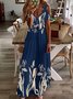 Regular Fit V Neck Maxi