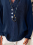 Buttoned Off Shoulder Casual Top