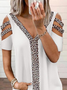 Cotton Blends Casual Loosen Top