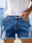 Denim Plain Loose Denim&jeans