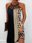 Crew Neck Loosen Leopard Shorts