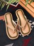 Pu Leather Platform Slippers