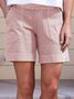 Loosen Solid Casual Shorts